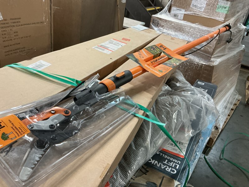 Condition photo showing As Is for fiskars power-lever steel curved extendable tree pruner