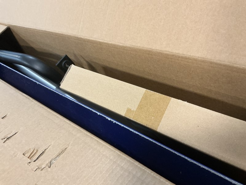 Condition photo showing Good Condition for 37" Wide Double Pole Snow Shovel for Driveway with Wheels Set Heavy Duty Aluminum Blade Remover, Adjustable Handle Includes Brush and Gloves, Barn Snow Pusher Hand Plow, Sidewalks and Doorways (Blue)