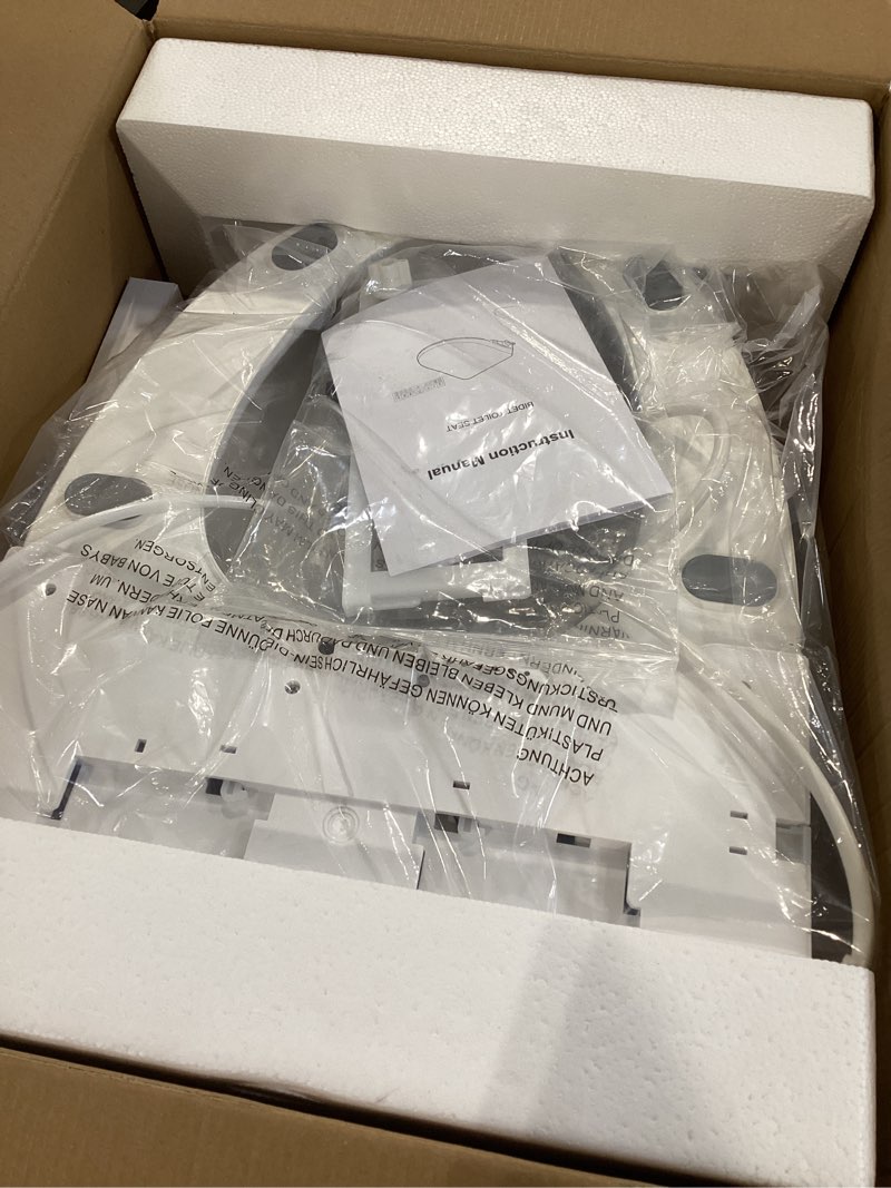 Condition photo showing Good Condition for heated bidet toilet seat elongated with led display & remote control - smart soft close toilet seat electric bidet with dryer, warm water, feminine wash, self-cleaning nozzle, ipx4, white