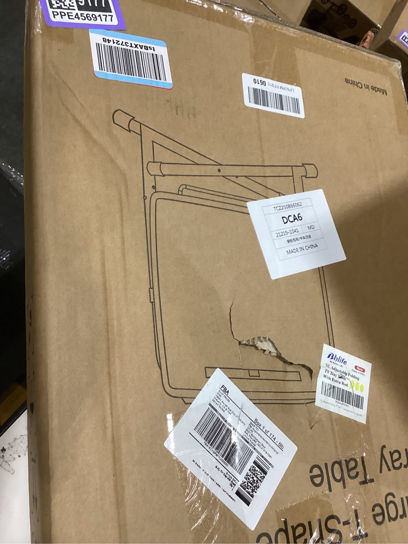 Condition photo showing New/Like New for Bblife XL Adjustable Folding TV Tray Table, Larger TV Dinner HDPE Plastic Tray, for Laptop, Eating, Drawing, Snacks, etc, Black-Pro XL-Pro