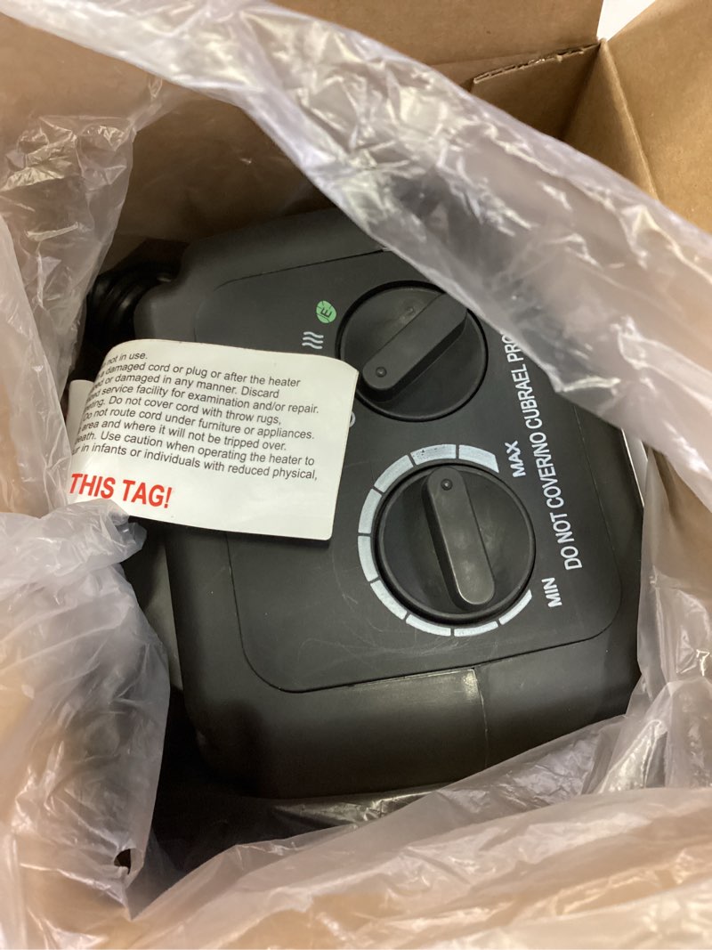 Condition photo showing Good Condition for comfort zone cz442e personal energy save ceramic heater - 1500w portable with adjustable thermostat, tip-over switch & overheat protection, black