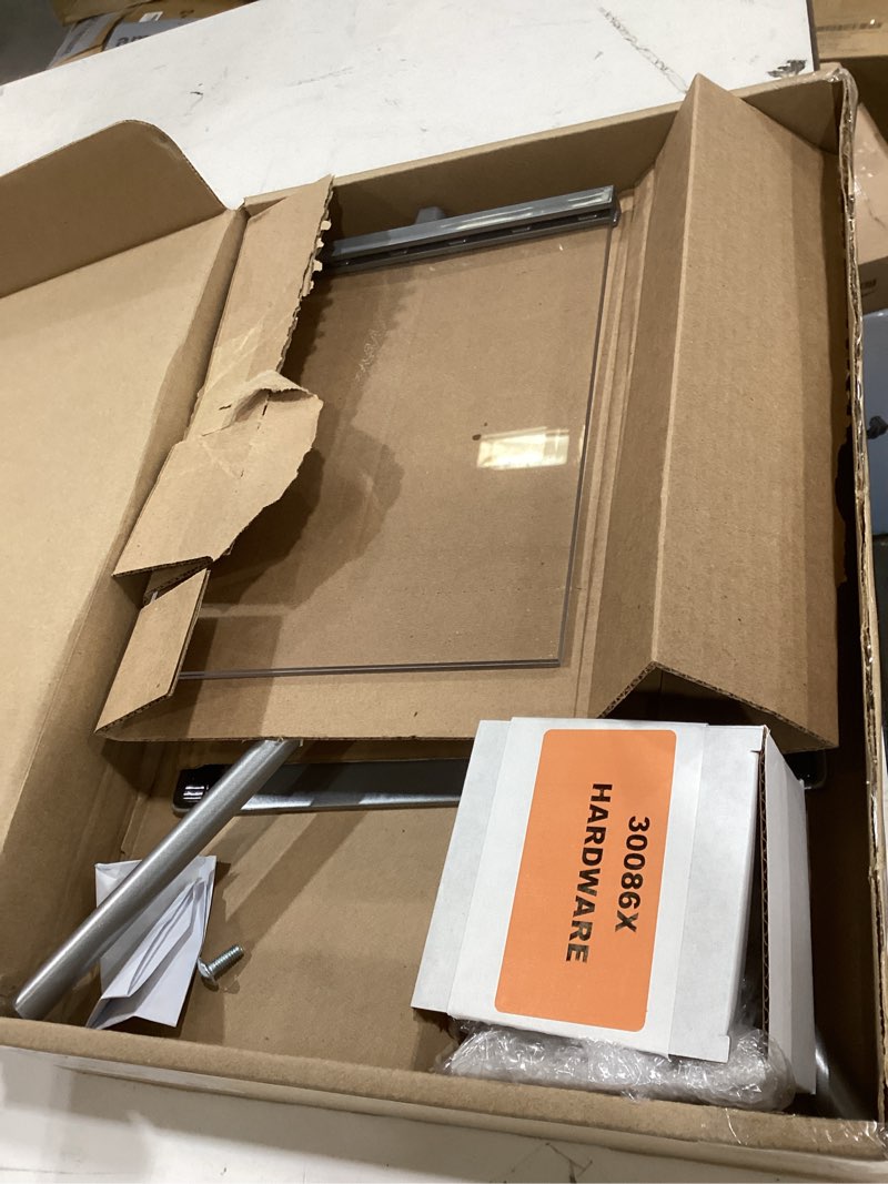 Condition photo showing As Is for azar displays 300863 8.5" w x 11" h double-sided frame sign holder stand - with non-adjustable pole, sign stand with base - indoor & outdoor sign holder for hotels, restaurants poster holder