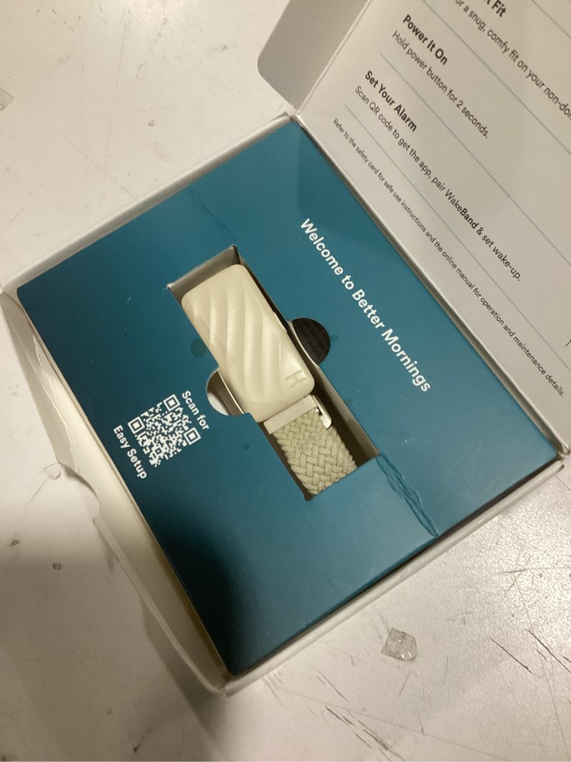Condition photo showing Good Condition for homedics wakeband silent vibrating alarm wristband, ultra-light comfortable design, 9 vibration patterns & 9 intensities, up to 6-day battery, ios/android app, cream