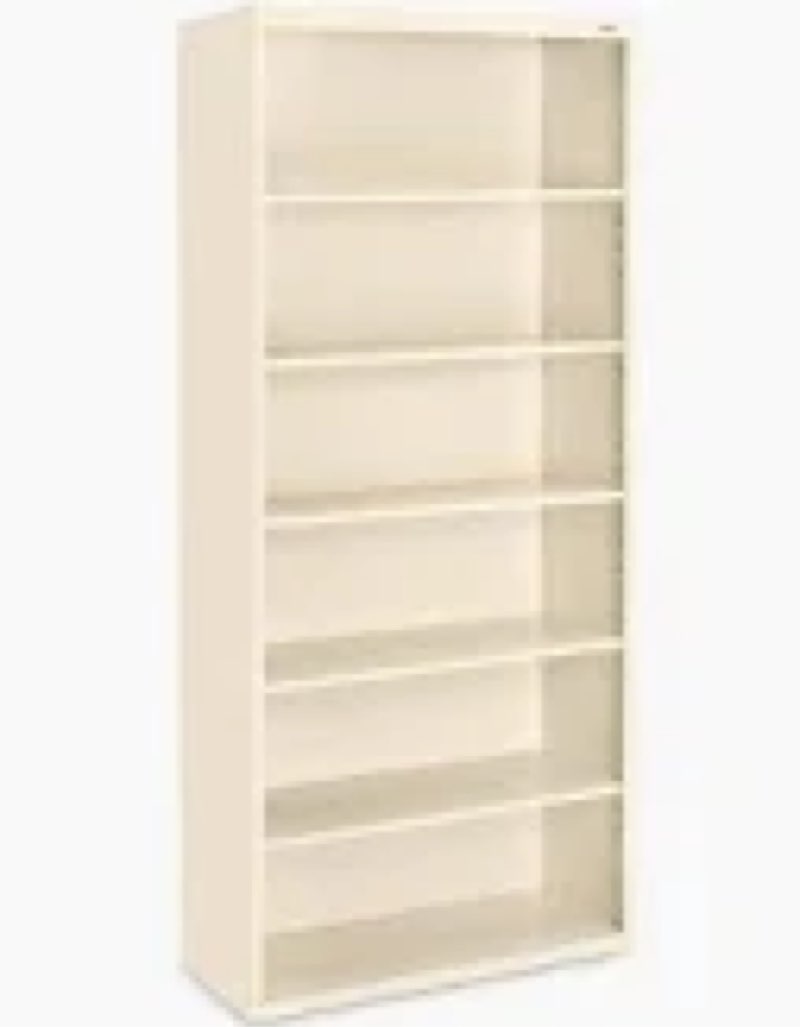 tan bookshelve * incomplete missing peices/all hardware*
