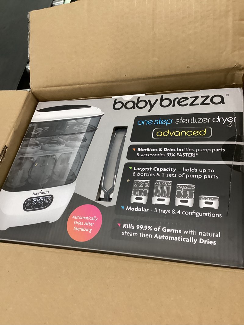 Condition photo showing New/Like New for Baby Brezza Bottle Sterilizer and Dryer Advanced – 33% Faster - Largest Capacity Steam Sanitizer - Universal Sterilization Machine for All Bottles + Pump Parts - HEPA Air Filter