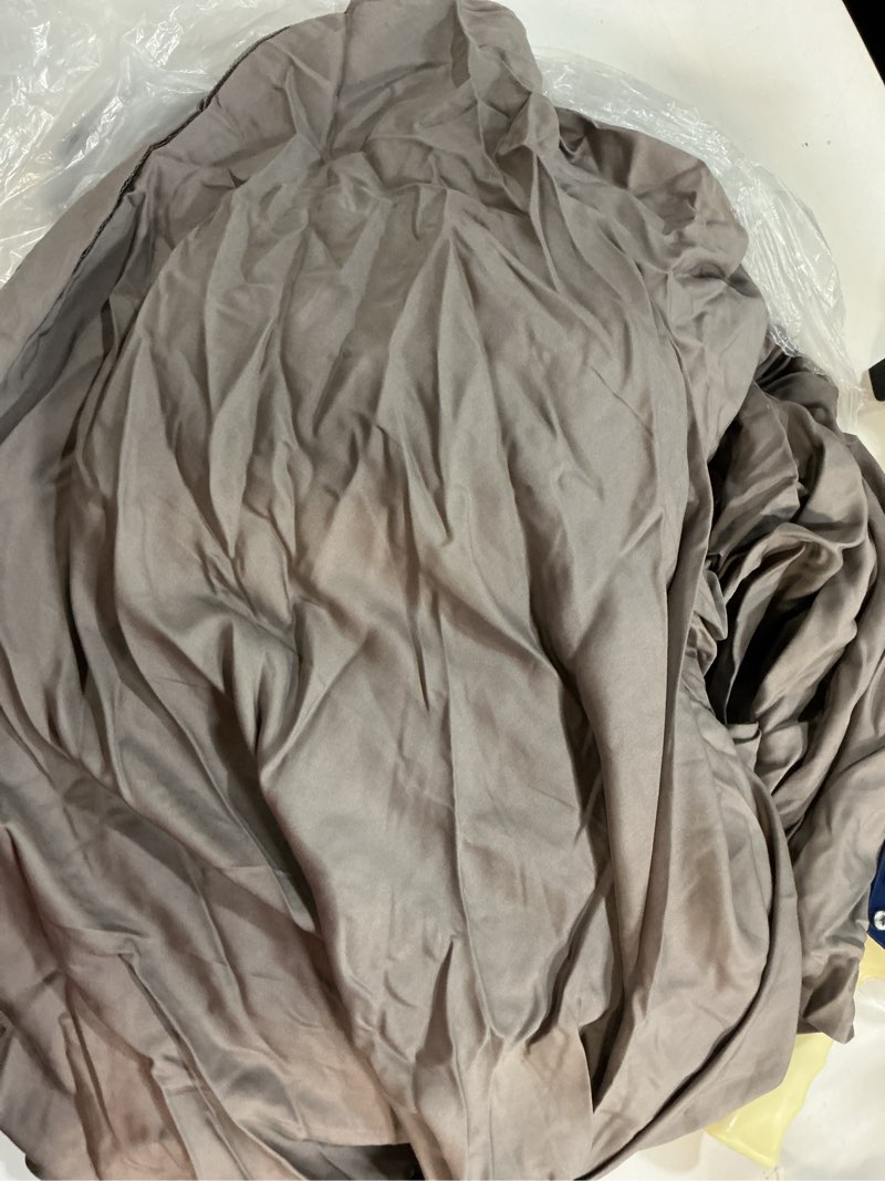 Condition photo showing As Is for bamboo deluxe bedding bundle, king, stone
