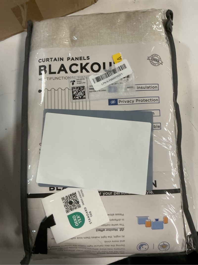 Condition photo showing Good Condition for 100% blackout shield blackout curtains for bedroom 84 inches long, back tab/rod pocket living room drapes, thermal insulated blackout curtains 2 panels set, 50" w x 84" l, cream cream 50"w x 84"l (pack of 2)