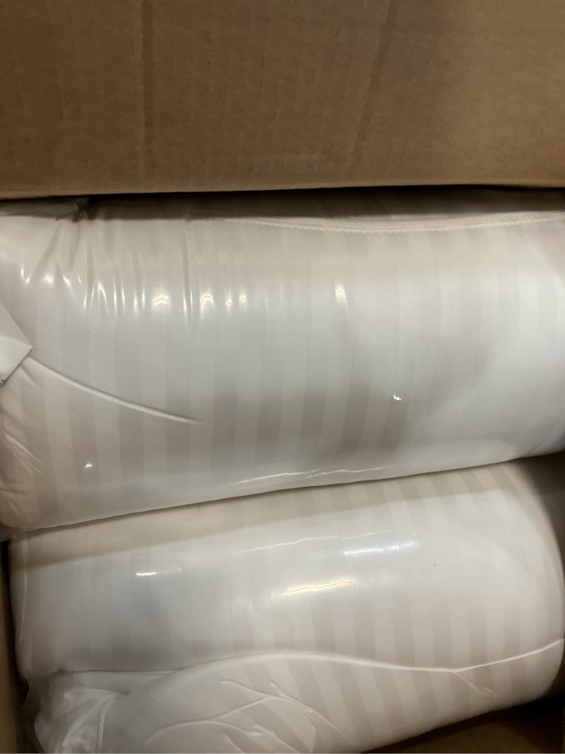 Condition photo showing New/Like New for beckham hotel collection bed pillows standard/queen size set of 2 - original soft down alternative pillow for sleeping - soft support for back, stomach or side sleepers queen / standard white