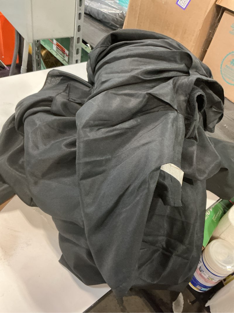 Condition photo showing As Is for Surmente 2 Pack Black Table Skirt, 14ft Polyester Tablecloth for Weddings, Banquets, or Restaurants Black 2