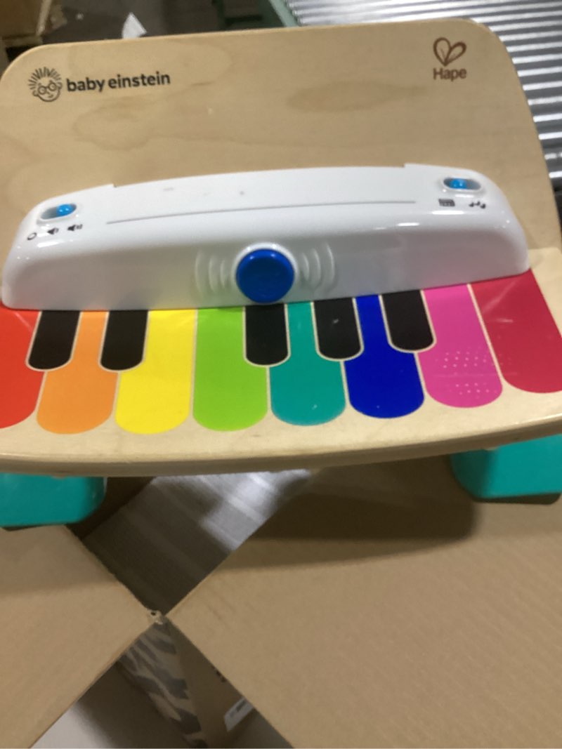 Condition photo showing As Is for Baby Einstein and Hape Magic Touch Wooden Toy Piano, Montessori Musical Learning Toy for Babies and Toddlers 6mo+