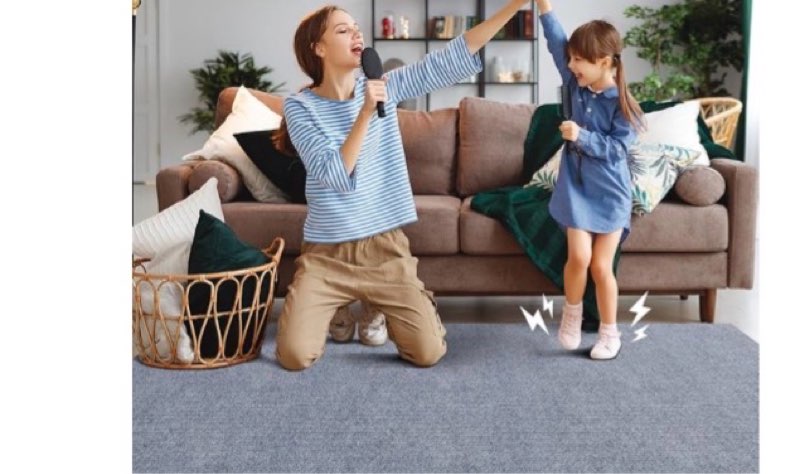 Carpet Tile 10 Pack 24” X 24” Self Adhesive Carpet Floor Tiles Anti-Slip Squares Peel and Stick Floor Tile DIY Installation for Bedroom (Light Grey)