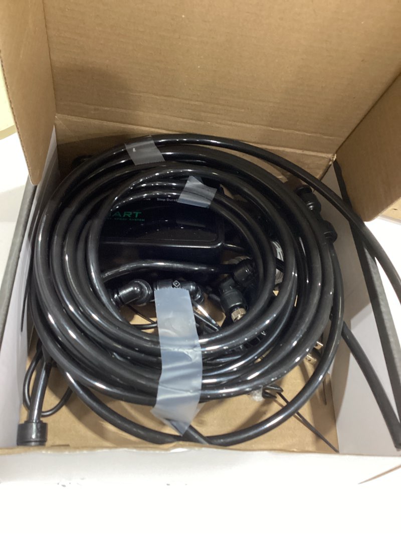 Condition photo showing As Is for reptile humidifiers smart misting system for reptile terrariums, reptile mister automatic with timer, reptile mister adjustable misting nozzles for chameleons, frog, lizard, snake black