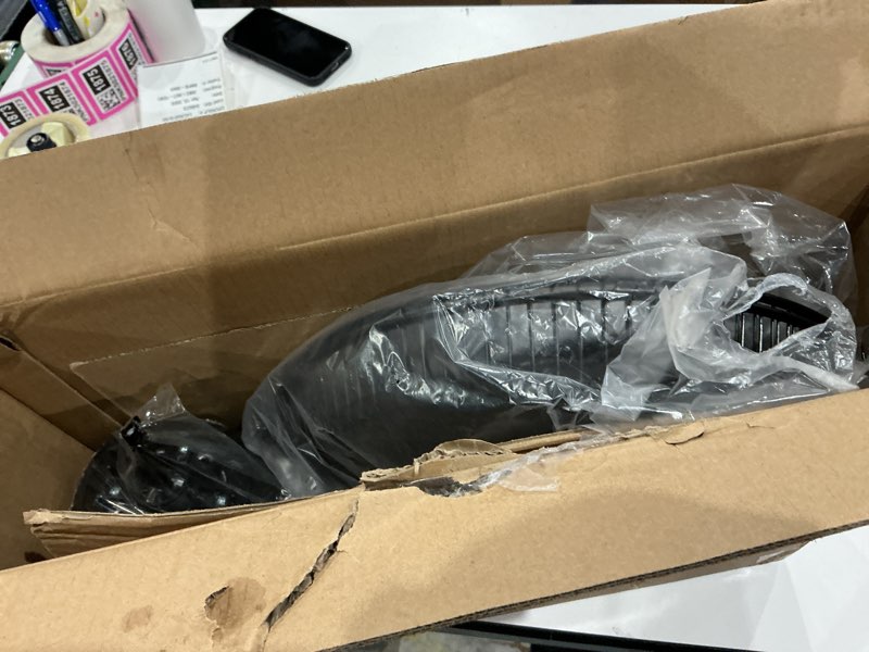 Condition photo showing Good Condition for holmes 12 inch oscillating table fan 3 speeds 75 degree wide angle oscillation adjustable 15 degree tilt quiet operation home office bedroom kitchen black