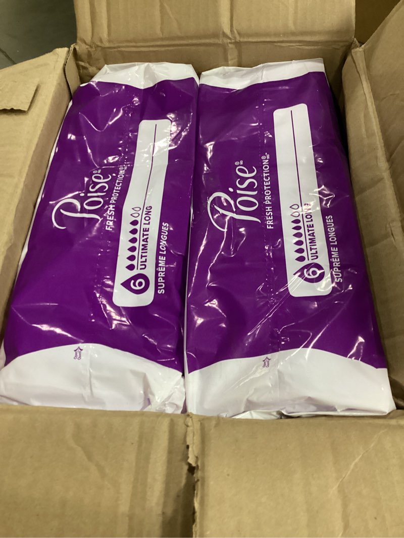 Condition photo showing New/Like New for poise incontinence pads for women - ultimate absorbency - 6 drop - long - 90ct