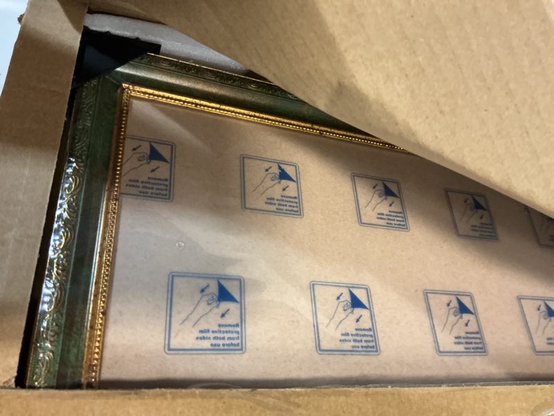 Condition photo showing Good Condition for anozie vintage 14x24 frame, antique gold photo frames with plexiglass front,ornate picture frames di