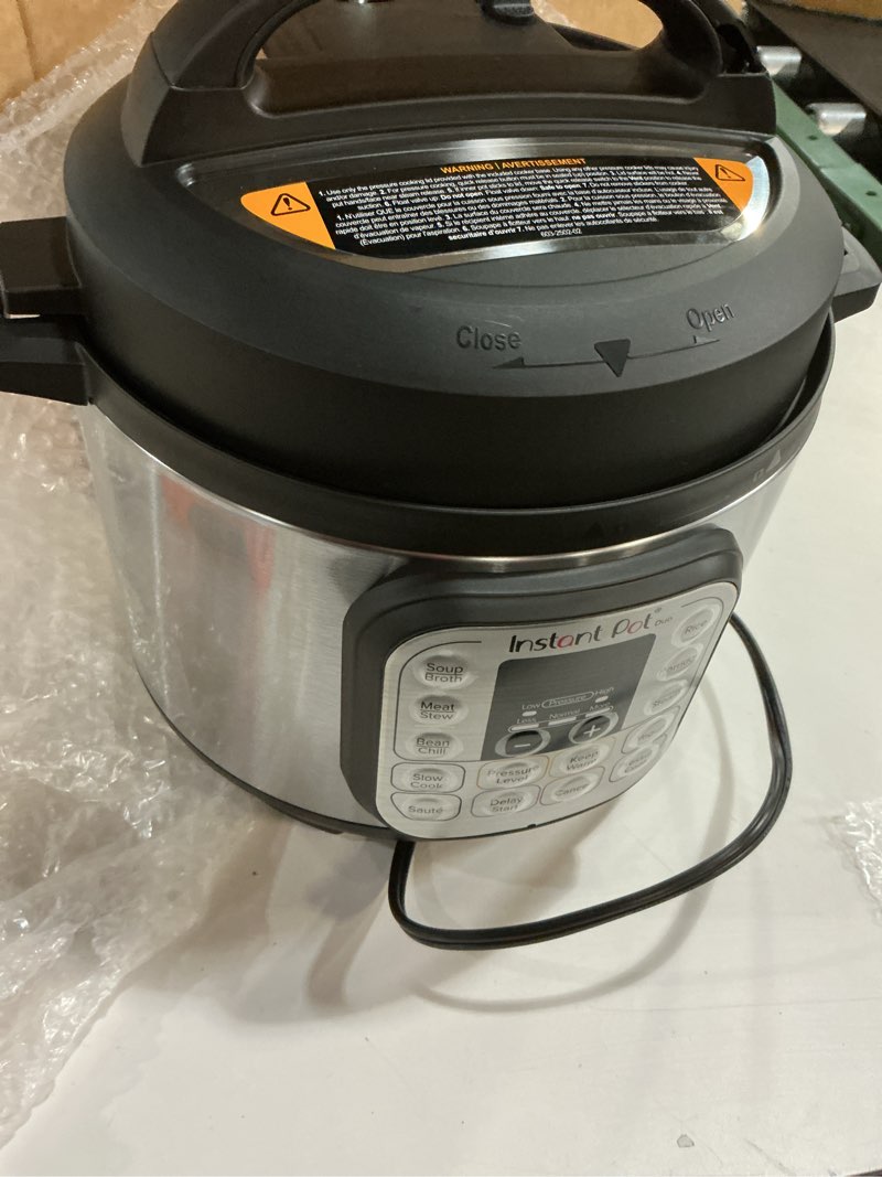 Condition photo showing Good Condition for Instant Pot Duo Mini 3-Quart, Electric Pressure Cooker, 7-in-1 Yogurt Maker, Food Steamer, Slow Cooker, Rice Cooker & More