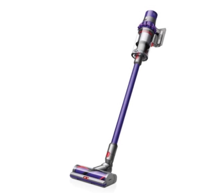 dyson v10 cordless stick vacuum cleaner: 14 cyclones, fade-free power, whole machine filtration, hygienic bin emptying, wall mounted, up to 60 min runtime, purple