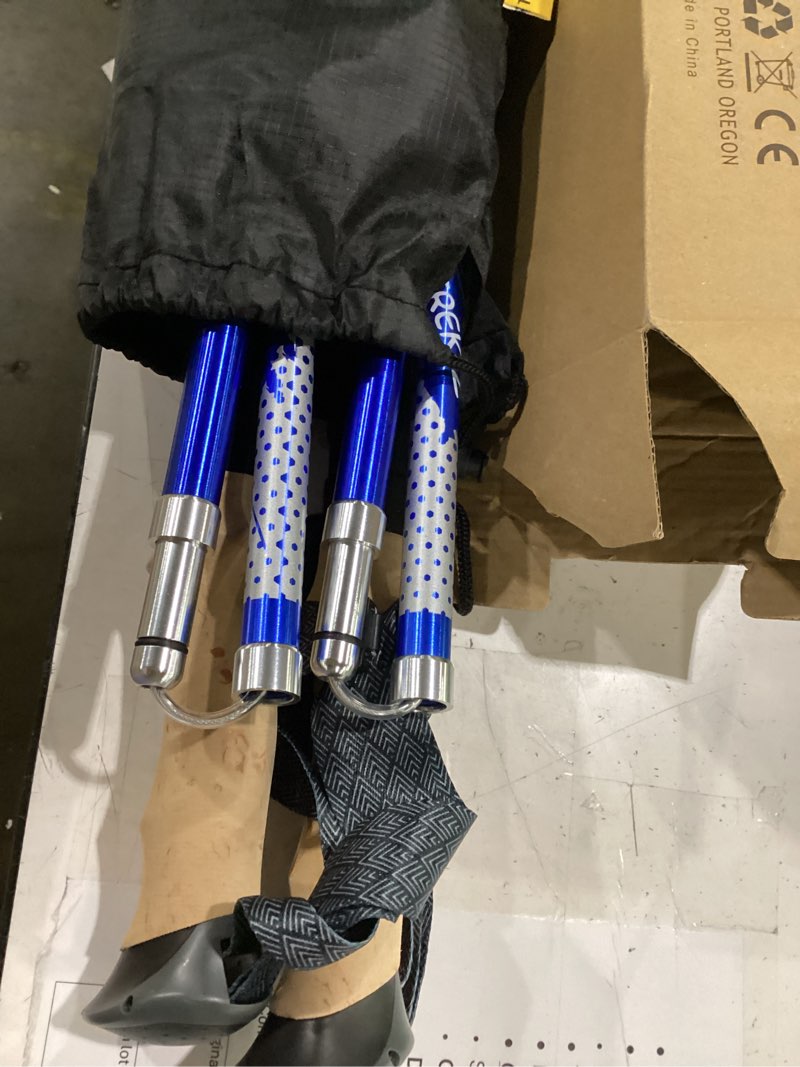 Condition photo showing Good Condition for trekology trek-z collapsible hiking & trekking poles - balance support for seniors, women, and men, 2pc per set alpine glacial blue 100–120 cm (for height: 4’11” to 5’10”)