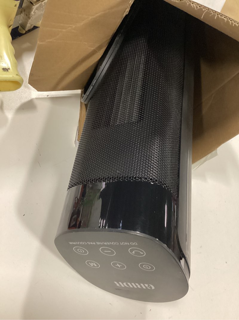Condition photo showing Good Condition for 1500W Space Heater, 24" Portable Electric Heaters for Indoor Use with Thermostat and Remote, 3 Modes, 35dB Quiet, 12H Timer, PTC Ceramic Fast Safty Heater for Office Bedroom Large Room Home Black