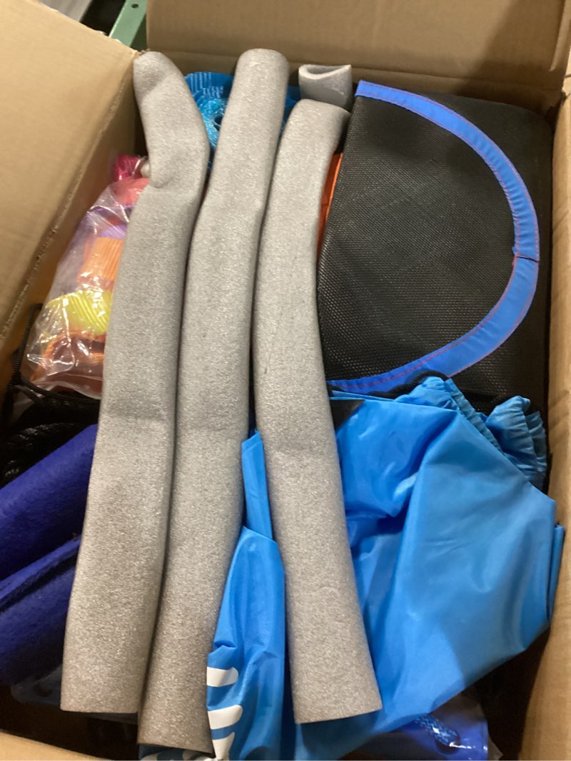 Condition photo showing Good Condition for hapfan 50 ft ninja warrior obstacle course swing set for kids with weather-proof accessories, outdoor playset with monkey bars for backyard 50 ft multicolor