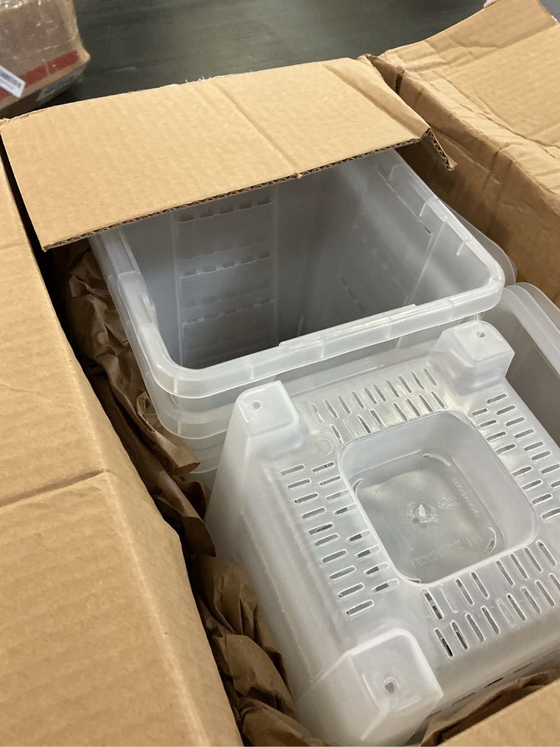 Condition photo showing Good Condition for square orchid pot, clear flower pot 6 pack 7.5 inch, root control planting pots with tray, plastic plant pot for home balcony orchids, water moss, spider plants 7.5 inch set of 6