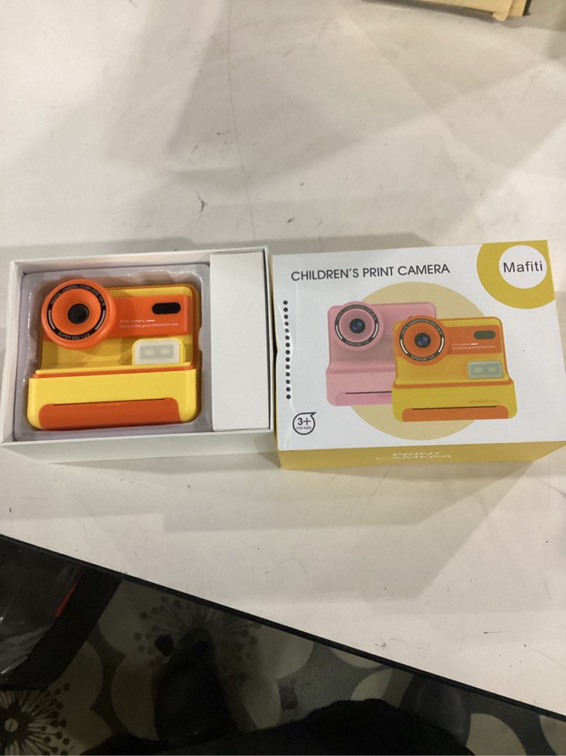 Condition photo showing New/Like New for not tested***** mafiti kids camera instant print,1080p instant camera for kids,selfie digital camera with 2.4 inch display 1200 mah battery,3-12 yrs girls boys toys presents for birthday/xmas/holiday,orange