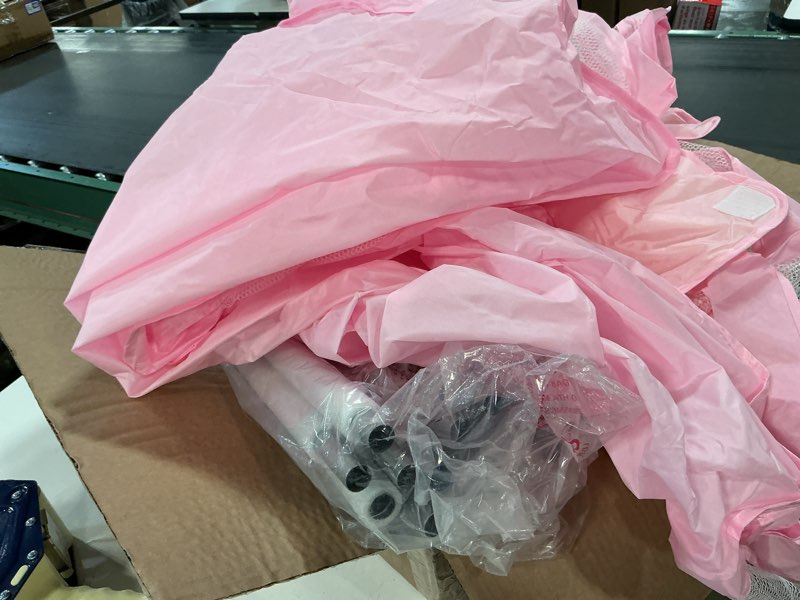 Condition photo showing As Is for (Similar to stock photo) Baby Playpen 50 x 50 Inch Play Pen Playards, Playpen for Babies and Toddlers, Baby Playard for Indoor & Outdoor Active Center Game Fence, with Skin-Friendly Fabric and Soft Breathable Mesh Pink Pink 50 × 50 Inch