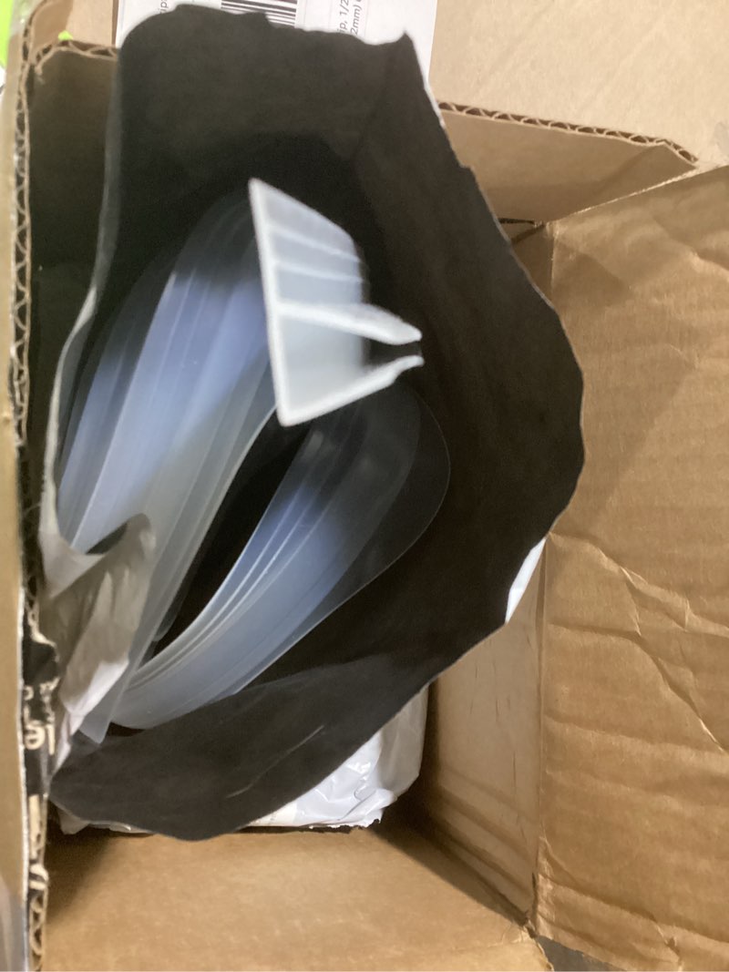Condition photo showing Good Condition for 78\" x. 1/2”Shower Door Side Seal Strip for 1/2 inch Frameless Glass Shower Door Clear Polycarbonate Transparent 1/2\" Door(39\"X2)