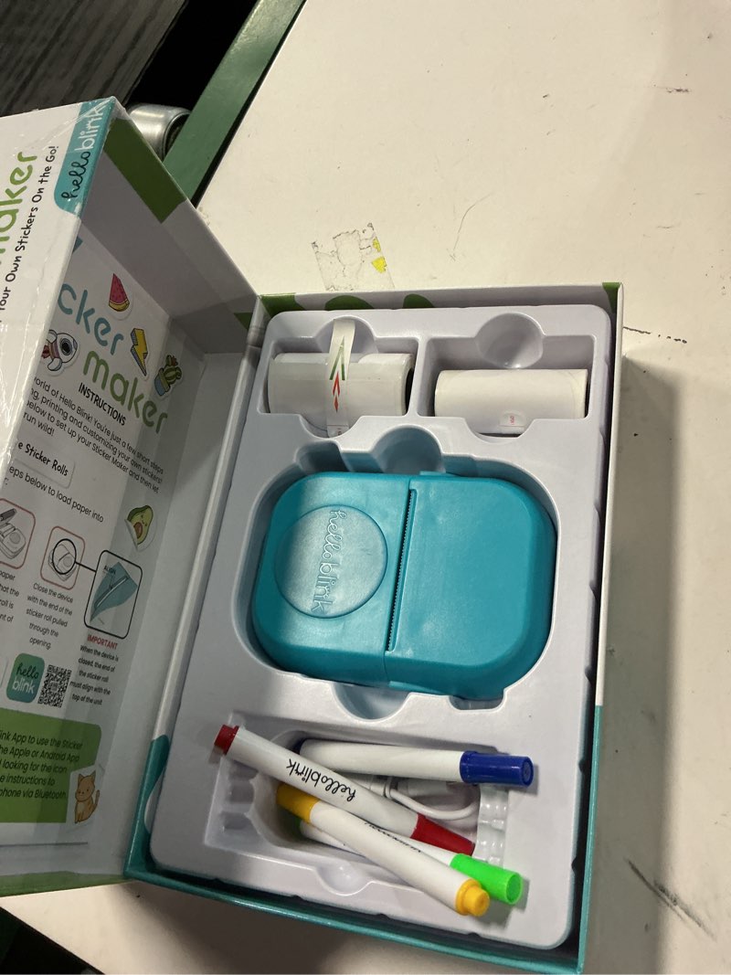 Condition photo showing As Is for ceaco hello blink sticker maker create your own stickers - bluetooth mini thermal sticker printer craft