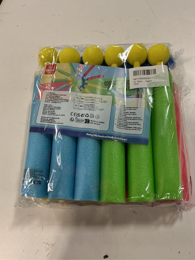 Condition photo showing New/Like New for oroliving 12 pack water blaster, water guns set for kids adult, water guns with plastic handle, perfect water toy for outdoor swimming pool beach