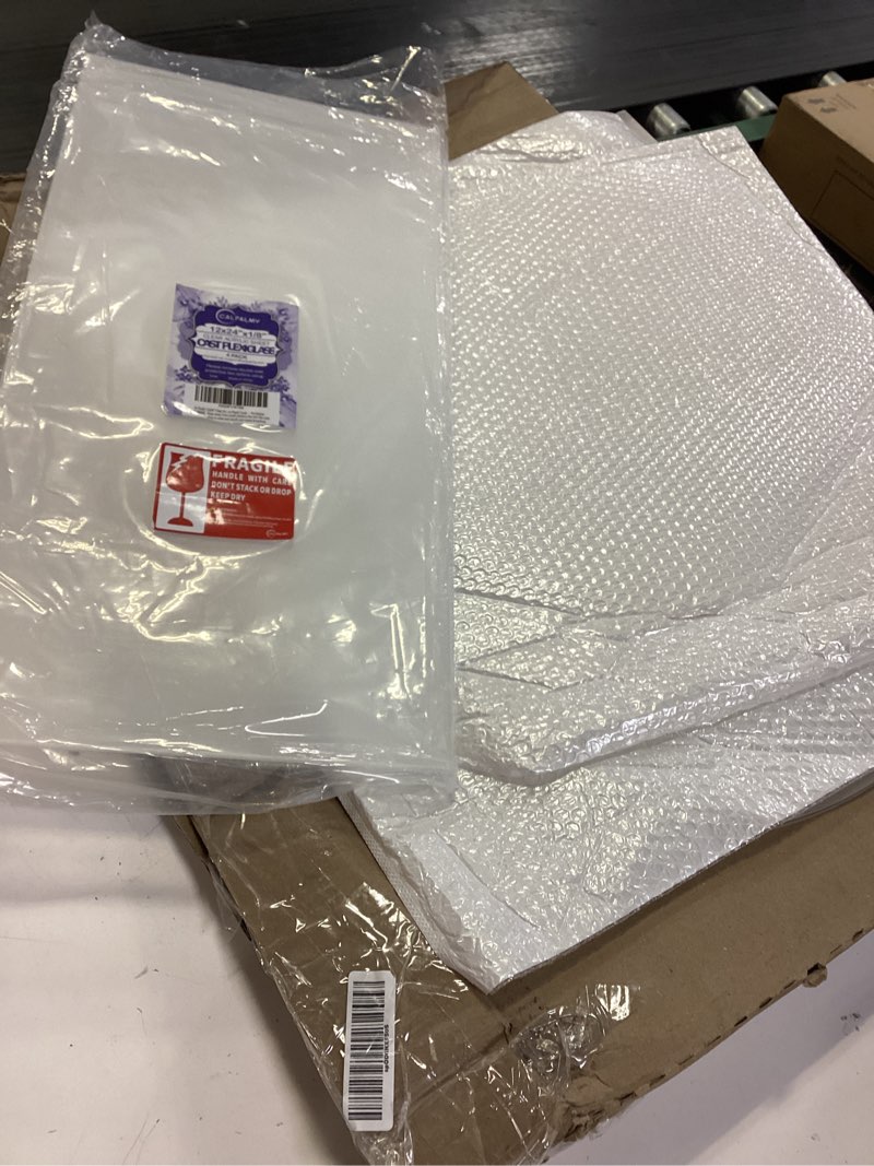 Condition photo showing Good Condition for CALPALMY (4-Pack) 12x24 Clear Acrylic Sheet Plexiglass 1/8” Thick, Use for Craft Projects, Signs, Display Cases and More, Cut with Cricut, Engraver, Saw or Hand Tools – No Knives 12"x24", 1/8" Thick Clear 4
