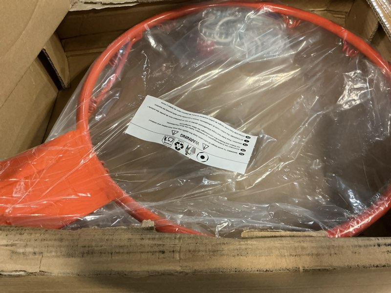 Condition photo showing Good Condition for Dripex Solid Basketball Rim 18" Replacement Breakaway Wall Mounted Outdoor Heavy Duty Solid Steel 18 Inch Rim Double Spring with All Weather Net Orange