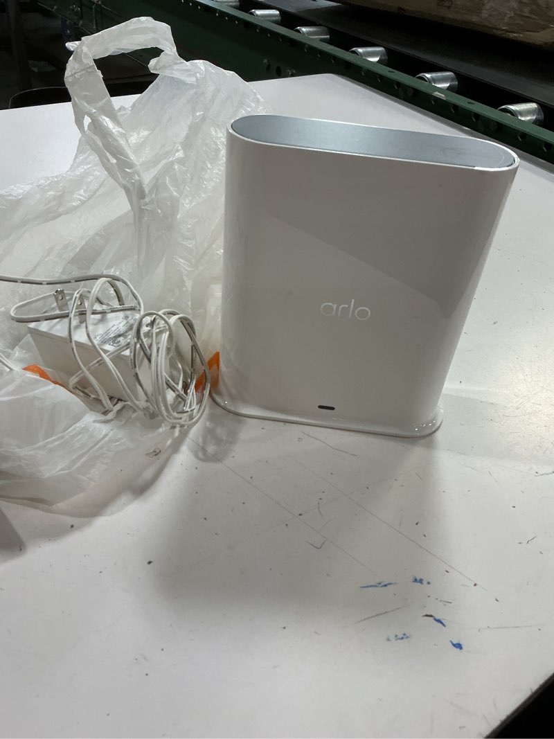 Condition photo showing As Is for arlo pro smarthub - arlo certified accessory - connects arlo cameras to wi-fi, works with arlo ultra 2, ultra, pro 5s 2k, pro 4, floodlight, essential (gen 1) & video doorbell cameras - vmb4540
