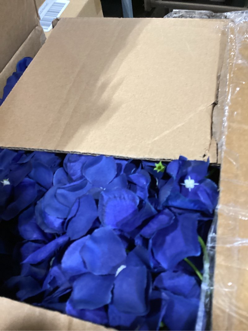 Condition photo showing Good Condition for 11.81 inch hydrangea flower balls for centerpieces - 12 pcs artificial floral arrangement large fake silk kissing ball for wedding table home party decor - navy blue navy blue-11.81 inch large size