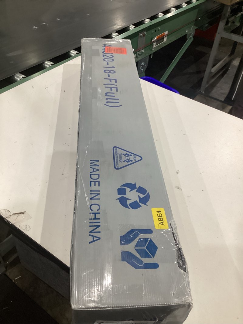 Condition photo showing New/Like New for metal platform bed frame 18 inch tall,no box spring needed,full size bed with heavy duty strong support slats,easy to assemble,black full 18 inch