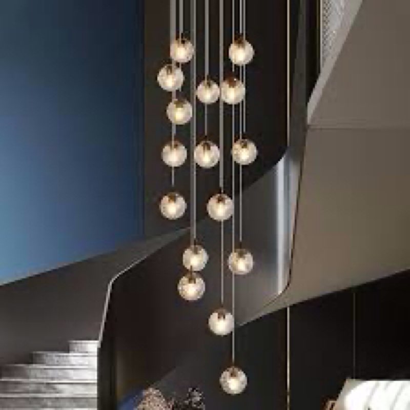 16-light Chandelier Globe Square Brightness: 7200 Lumens, Finish: Silver