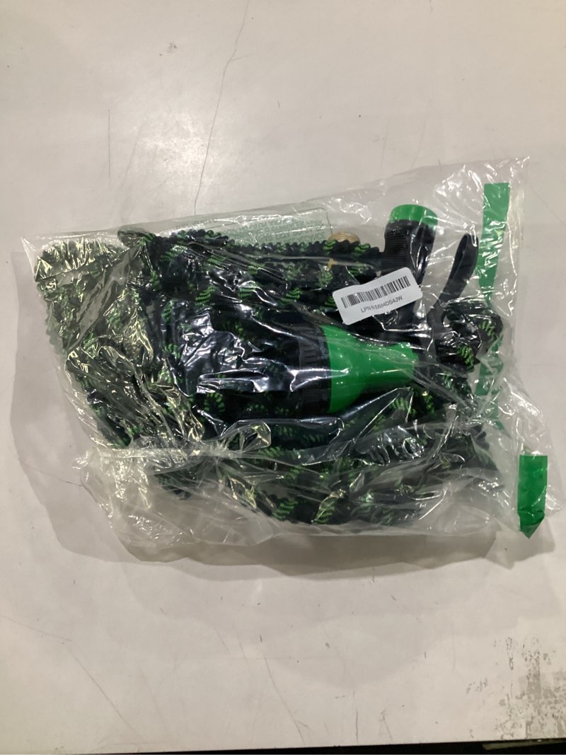 Condition photo showing Good Condition for 75 ft non-expandable garden hose, flexible ultra lightweight durable, kink-free water hose with 10 function sprayer - non-tangle,puncture proof pipe, easy to store, all-weather use garden hoses blackgreen 75ft