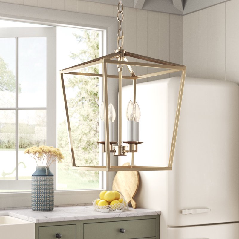 Finnegan 4 - Light Dimmable Lantern Geometric Chandelier