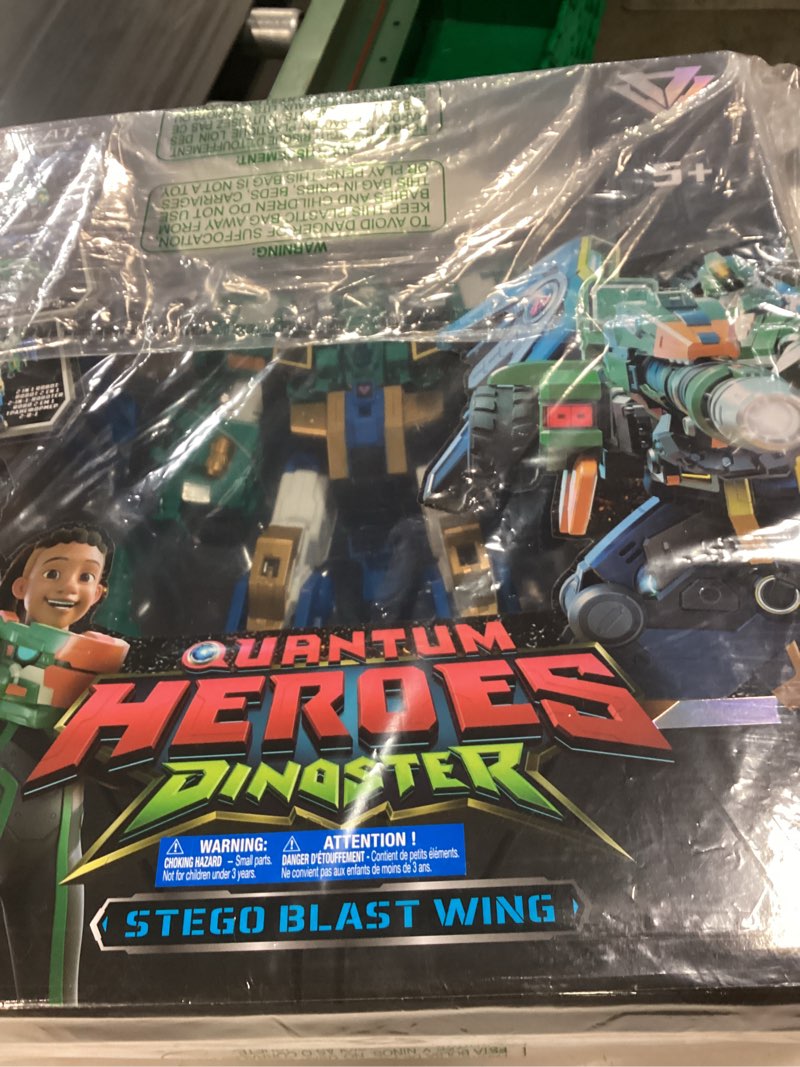 Condition photo showing New/Like New for quantum heroes dinoster transformable robot 3 in 1 stego blast wing | 1.81 inches, transforming toys for kids, chariot toys, dinosaur robot for boys girls 5 6 7 8 9 10 years old