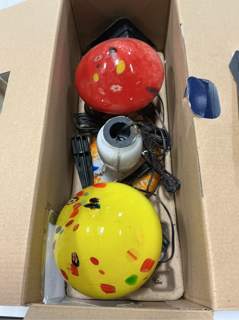 Condition photo showing As Is for harbor breeze solar mushroom 2 -lumens multi color solar led outdoor path light ( 3000-k )
