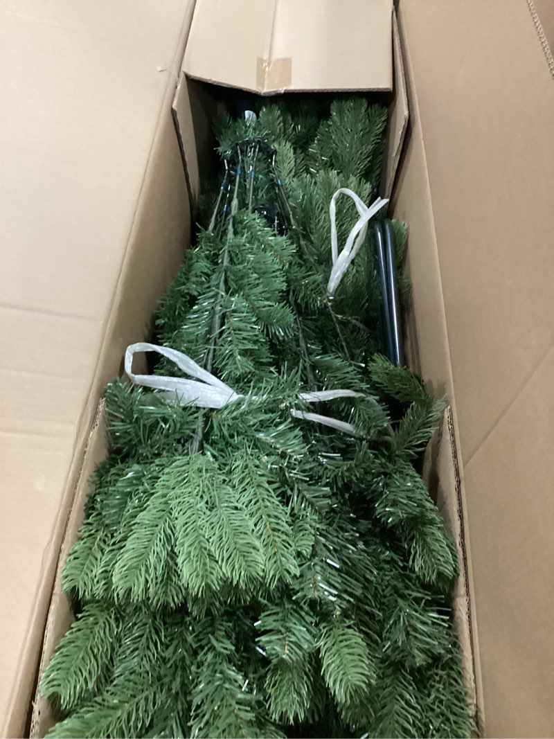 Condition photo showing Good Condition for national tree company 7.5 ft unlit downswept douglas fir artificial christmas tree, 1,867 tips, includes stand, green
