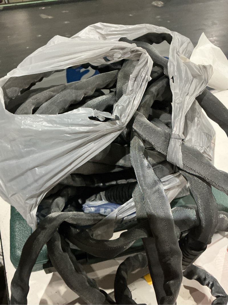 Condition photo showing As Is for zero-g teknor apex 5/8-in x 50-ft premium kink free woven gray hose