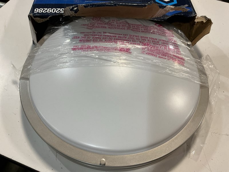 Condition photo showing Good Condition for project source 1-light satin nickel led flush mount light