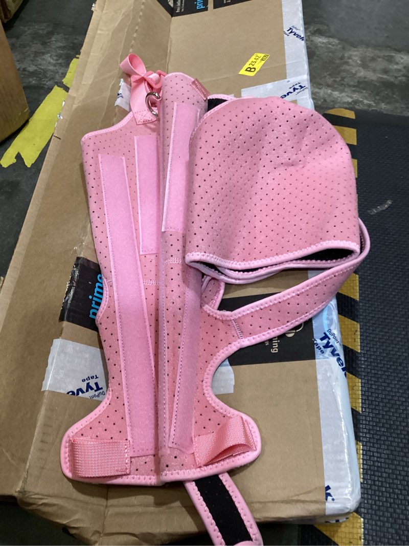 Condition photo showing Good Condition for coodeo dog back brace for dogs arthritis, pet back bracer for ivdd, back protector helps pain relief, surgical recovery and rehabilitation, dogs back disease prevention. (pink,x-large) x-large pink