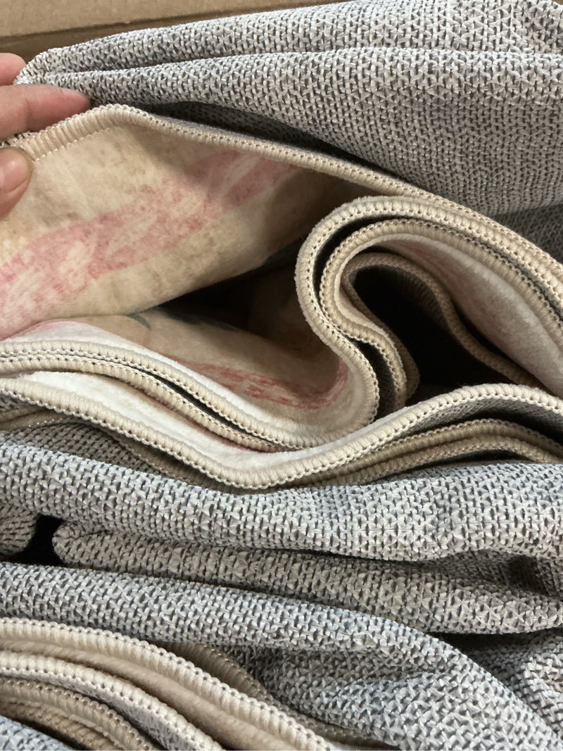 Condition photo showing As Is for Pink Floral Area Rug 6x9,Soft Washable Girls Bedroom Rug for Nursery, Living Room or Playroom,Boho Vintage Non-Slip Carpet for Kids or Teen Girl Room Decor Pink 6 x 9 ft