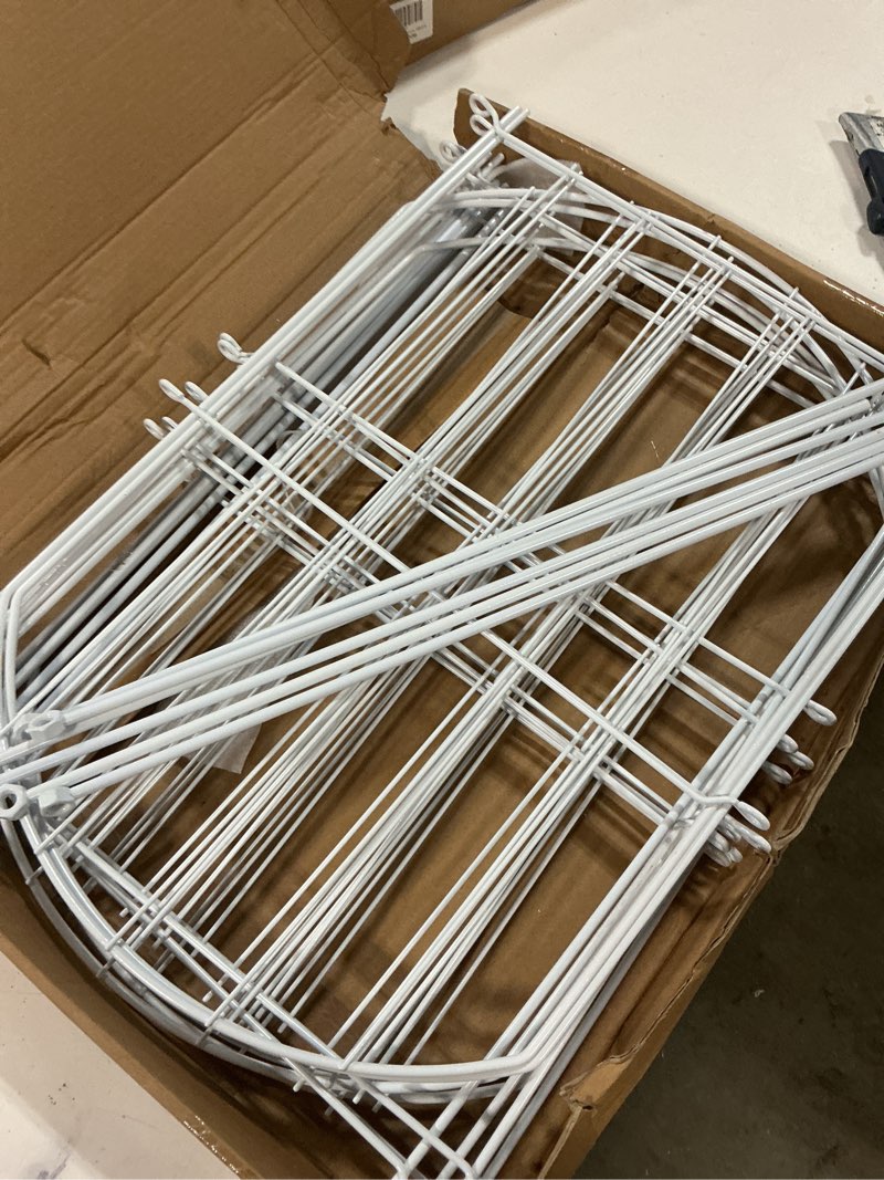 Condition photo showing Good Condition for decorative garden fence 17in x10ft, 10 pack rustproof metal no dig fence animal barrier for dog, arched flower bed edging ornamental wire border panel fencing for yard patio outdoor decor white white 10 panels-17in(h)x10ft(l)