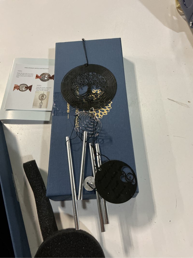 Condition photo showing Good Condition for thank you wind chimes with tree of life wind spinner for women, teacher, family, friends - appreciation gifts for coworkers - ideal hostess/ gratitude gifts thank you tree of life