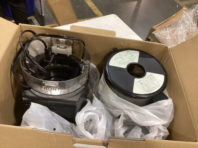 Condition photo showing As Is for juicer machines, 6.5" extra-wide feed chute cold press juicer for whole fruits, easy to clean 3-in-1 juice, sorbet & nut milk maker, 300w masticating juicer for home & gifting dark black