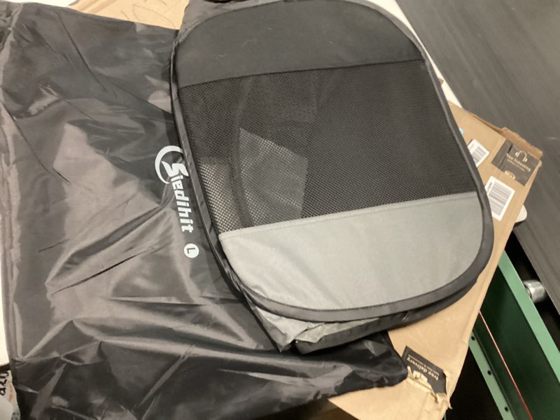 Condition photo showing Good Condition for siedihit puppy playpen for large dog cat, dogs tent crate cage indoor/outdoor, portable pop up dog kennel with carrying bag for rabbits, removable top (grey with pad, large) grey with pad large
