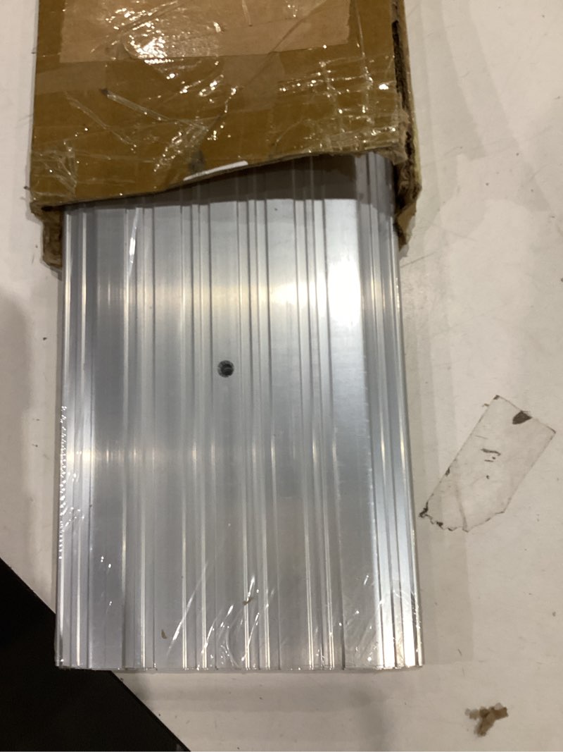 Condition photo showing Good Condition for tandefio 2 pcs 6" x 1/4" x 36" door saddle threshold for doorway interior sturdy aluminum commercial fluted saddle door threshold durable and sleek doorway entryway access draft protection(silver) 6" x 1/4" x 36" silver 2